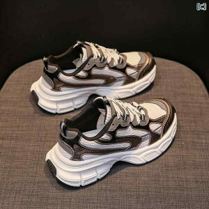 スニーカー レディース 厚底スニーカー ランニングシューズ カジュアルシューズ 婦人靴 スポーツシューズ 通気性 伸縮性 軽量 普段使い 旅行 散歩 春夏 秋冬 グレー ブラック系