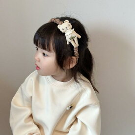 ヘアアクセサリー 子供用 カチューシャ 布製 立体 ぬいぐるみ 動物モチーフ ウサギ クマ 花柄 かわいい 3歳 4歳 5歳 6歳 7歳 8歳 9歳 10歳以上(x2)