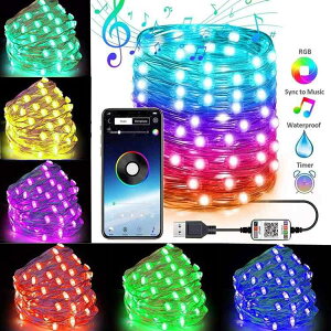 LED���C�g �X�g�����O���C�g �S�� USB �X�}�[�g Bluetooth APP���� �w�i���C�g �N���X�}�X�c���[ �f�R���[�V����(x10)