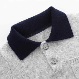 �q���� �j�b�g �Z�[�^�[ �j�̎q�p Polo�� �E�[��100% ���� �O���[ 90cm 100cm 110cm 120cm 130cm 140cm 150cm 160cm �H�~ ��������