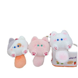 キーホルダー かわいい小猫 バッグチャーム ぬいぐるみ ふわふわ キーリング 猫耳 バッグアクセサリー アクセント 萌えグッズ ストラップ ギフト プレゼント