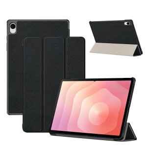 For Galaxy Tab S11 �p �P�[�X �J�o�[ �ی�P�[�X �yNOUKAJU�z 11�C���` �^�u���b�g���[�J�o�[ �I�[�g�X���[�v�@�\ �y�� ���^ �ϏՌ� �����h�~ �p�x���� �X�^���h�@�\ (�u���b�N)