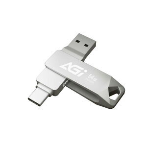 AGI USB������ 64GB USB3.2 Gen1 USB Type-C/Type-A �ő�ǂݎ�葬�x 120MB/s �O�t�������� iPhone/iPad/Android/PC�ȂǕ����̃f�o�C�X�̃f�[�^�o�b�N�A�b�v�Ɠ]���ɑΉ� UE138A ����