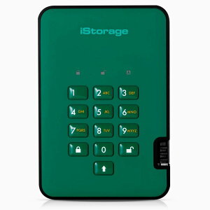 iStorage diskAshur2 HDD 2TB�O���[��-���S�ȃ|�[�^�u���n�[�h�h���C�u-�p�X���[�h�ی�A�h�o�A�h���A�|�[�^�u���A�~���^���[�O���[�h�̃n�[�h�E�F�A�Í���USB 3.1 IS-DA2-256-2000-GN