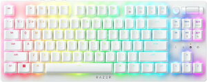 ���C�U�[ DeathStalker V2 Pro Tenkeyless White Edition Linear Optical Switch �Q�[�~���O�L�[�{�[�h ���^�I�v�e�B�J���X�C�b�` ���C�����X 2.4GHz Bluetooth Type-C C