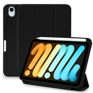 MS factory iPad mini6/7 �P�[�X Apple Pencil ���[ �ϏՌ� �X�}�[�g�J�o�[ �\�t�g TPU �I�[�g�X���[�v �y���V���z���_�[ for iPad mini6 mini7