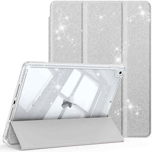 Fintie iPad ��9 / 8 / 7���� �P�[�X 2021/2020/2019 10.2�C���` �L���L�������o�b�N�J�o�[ �N���A�P�[�X Pencil ���[�\ �O�܃X�^���h �X���[�v�@�\ �y�� ���^ �����h�~ PU�������U�[