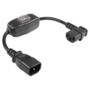 CERRXIAN IEC 320 C13�`C14 �X�C�b�`PDU UPS�d���R�[�h10A 250V AC C14�I�X-C13���X(���j�W���R���s���[�^�d�������P�[�u�����j�^�[�A�R���s���[�^�ȂǗp 30CM