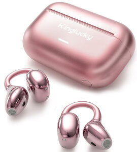 King Lucky �I�[�v���C���[ �C���[�J�t �C���z�� ���C�����X Bluetooth 6.0 �◃�f�U�C�� �����ǂ��Ȃ��݌v IPX5 �h�� ENC �����ጸ 45 ���Ԓ����ԋ쓮 ���_�ڑ� �����j���O/�X�|�[�c/���[�N�A�E�g��