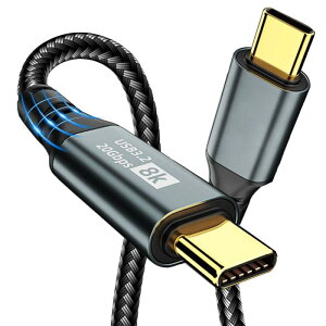 USB C �P�[�u�� 8K/60Hz �f���o�́y20Gbps�����f�[�^�]�� 100W/5A�}���[�d PD�Ή��zUSB3.2 Gen2 Type-C �P�[�u���Ή� �����ϋv �i�C�����҂� MacBook Pro/iPad Pro/Xperia/AQUOS��