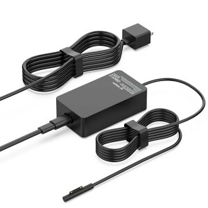 Surface �[�d�� 65W ���C�R�l�N�^ AC�A�_�v�^�[ Surface Pro 3 / 4 / 5 / 6 / 7 / 8 / 9 Laptop 1 / 2 / 3 / 4 / 5 / Go �V���[�Y�Ή� �݊� �d���A�_�v�^�[