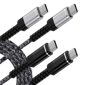 Type C to Type C�P�[�u�� �y1.8m 2�{*2�F�z PD�Ή� 60W�}���[�d USB C to USB C�P�[�u�� iPhone16�[�d�P�[�u�� �f���h�~ iPhone16�V���[�Y MacBook iPad Air/Pro Xperia