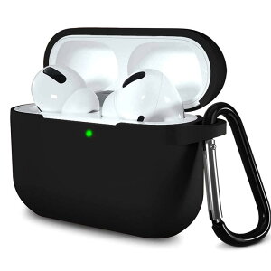 ANYOI �Ή� AirPods Pro2 �P�[�X/AirPods Pro �P�[�X ���ɔ� �t��V���R���f�� LED�� �ϏՌ� �h�� �h�o �y�ʃf�U�C�� ���C�����X�[�d�Ή� ���h�~ �����h�~ �V���v���X���� �J���r�i�t��-APC-N2