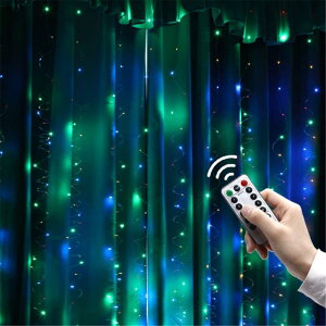Yuuming 300 LED �J�[�e���X�g�����O���C�g3M×3M USB�쓮 �����d�������C�g�t�������R��8���[�h�������̃p�[�e�B�[�E�B���h�E����