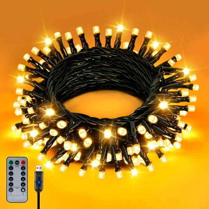 Dalugo LED �C���~�l�[�V�������C�g USB�� �����R���t�� 13m 150�� �X�g�����O���C�g IP44�h�� ���O ���� �N���X�}�X�c���[���胉�C�g �X�g���[�g 8�_���p�^�[�� �^�C�}�[�@�\ ���邳���߉\ �t�F