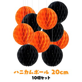 ハロウィン 飾り セット ペーパー ハニカムボール 10個 装飾 飾り付け パーティー イベント 室内 野外 玄関 天井 デコレーション ハロウィーンの装飾 halloween decorations indoor ブラック ハロウィーン グッズ 飾りつけ 黒 インテリア