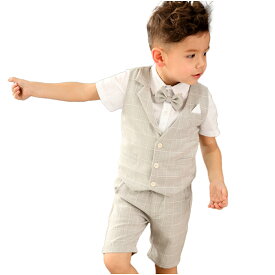 【サイズ感 生地 ネクタイ 改良品】スーツ 男の子 キッズ フォーマルシャツ 半袖 セットアップ 子供服 子供スーツ キッズスーツ 結婚式 誕生日 チェック柄 ピアノ 発表会 上下セット 入園式 卒園式 入学式