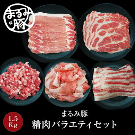 宮崎県産 ブランド豚 まるみ豚 ブランドポーク バラエティセット 詰め合わせ 国産 精肉 豚肉セット 1.5kg 5種 食べ比べ お得 お取り寄せ グルメ ロース バラ 肩ロース こま切れ 粗挽きミンチ 小分け 薄切り スライス 豚しゃぶ しゃぶしゃぶ 父の日 肉ギフト 贈り物 贈答用