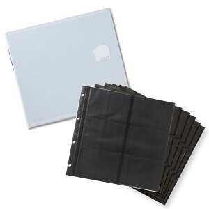 Home バインダーアルバム 〈L〉シンプルセット バインダー式アルバム フォトアルバム 写真 リフィル ましかくアルバム アルバム スクエア 大容量 写真収納 真四角 L版 正方形 ポケット インス