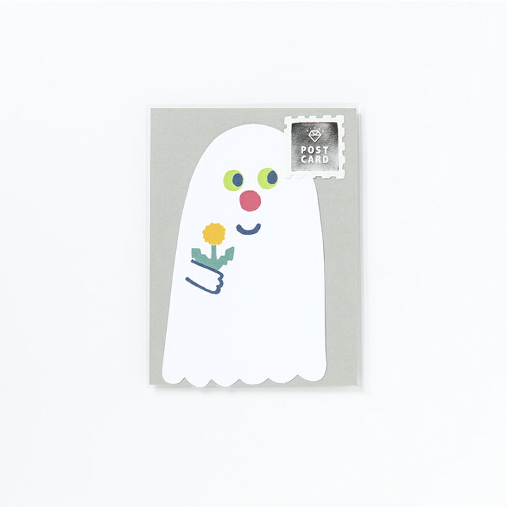 楽天市場 Aiueo ダイカット ポストカード Hana Obake ポポ いろはショップオンライン