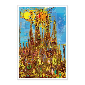 PAS-POL 世界遺産アートポストカード サグラダファミリア スペイン 世界遺産を絵にしながら旅するアーティストのポストカード (tpca-02)