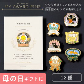ピンバッジ ピンズ 12種類 プレゼント ギフト プチギフト かわいい おしゃれ ユニーク カラフル 誕生日 父の日 母の日 感謝 お祝い 雑貨 ギフトラッピング オリジナルメッセージ インテリア アクセサリー コレクション MY AWARD PiNS gmap