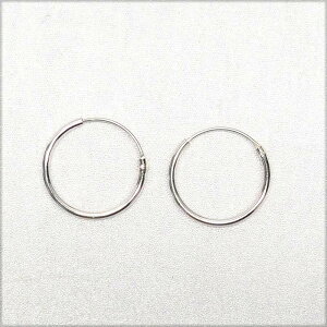 シルバーフープピアス A-16mm×1ペア【送料無料】【シルバー925】【シンプル】【ピアス】【リング】【フープ】【krabi】【クラビ】