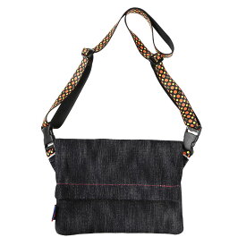 〈TONYstyle〉2WAYサコッシュバッグ＜岡山デニム＞（インディゴデニム）サコッシュ デニムサコッシュ ショルダーバッグ ウエストバッグ 薄マチ 口折れバッグ 岡山・井原デニム 軽量 赤耳デニム セルビッチデニム デニムバッグ 紺色 藍色