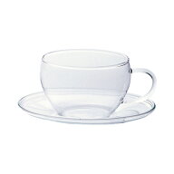アデリア 耐熱ガラス お茶くらぶ・ティーカップ＆ソーサー (270ml) F-37442