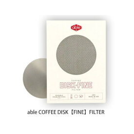 able COFFEE DISK 【FINE】 FILTER エイブル エアロプレス用ステンレスフィルター (ファイン)