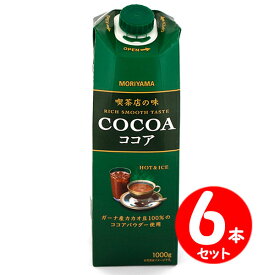 守山乳業 喫茶店の味 ココア 1000g×6本セット