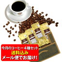 【メール便・配達日時指定不可】 7月のおすすめ豆4種類お試しコーヒーメール便 （4袋セット/珈琲解説付き）2025年