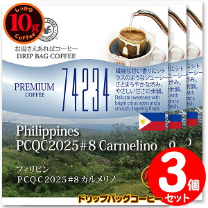 10g�h���b�v�o�b�O 74234 �t�B���s�� PCQC2025 �J�������m 3�t ������������΃R�[�q�[ ���ʂȓ��Ɉ��݂����R�[�q�[ �y10gx3�܁z