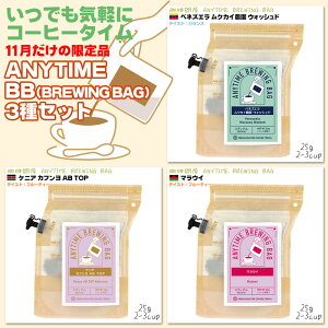 ANYTIME BREWING BAG 2-3cup×3Zbg y2025N11̌iz Gj^C u[COobO BB