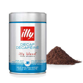 illy イリー ブレンド デカフェ 粉缶 250g カフェインレス