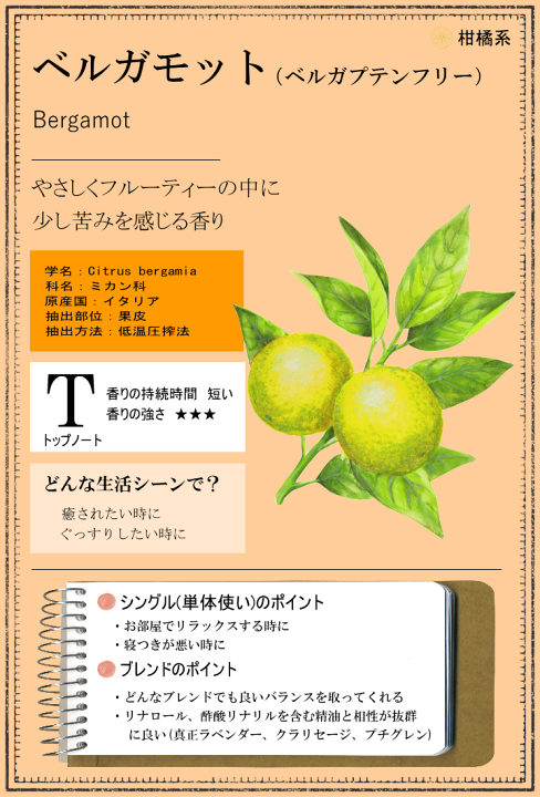 楽天市場】ベルガモット 精油 (ベルガプテンフリー) 10ml アロマ