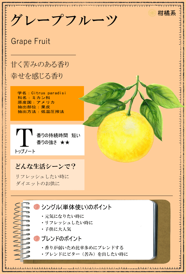 ピンク グレープフルーツ 10ml 柑橘系 エッセンシャルオイル 精油