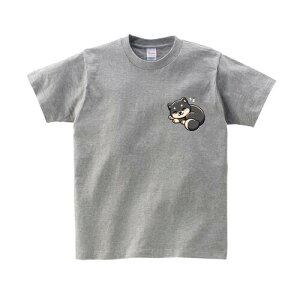 【Tシャツ 半袖 】かわいい イラスト 黒柴 柴犬 しばいぬ お昼寝 ねんね 豆柴 すやすや おやすみ グッズ 大きいサイズ イラストオリジナル デザイン メンズ レディース キッズ [ 5.6オンス 厚