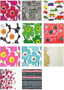 marimekko �}�����b�R �y�[�p�[�i�v�L���@�I�ׂ�10���A�\�[�g�@W33cm×L33cm