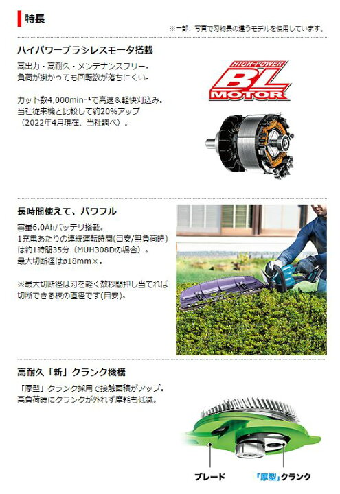 楽天市場】マキタ 18V充電式ヘッジトリマ MUH368DRG : TOOL FOR U楽天 