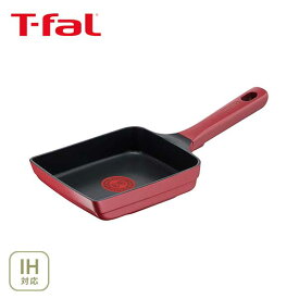 【11/15限定！抽選で抽選で最大100%Pバック！】【送料無料】 T-FAL ティファール IH ルージュ・アンリミテッド エッグロースター 14x18cm G61018 （IH対応）【取っ手付き 卵焼き器 卵焼き機 玉子焼き器 玉子焼き機 フライパン チタン 耐久性 ふっ素樹脂 キッチン 】cp対象