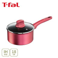【送料無料】 T-FAL ティファール IH ルージュ・アンリミテッド ソースパン 18cm G26223（IH対応）【取っ…