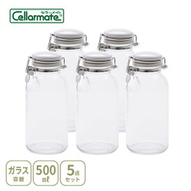 セラーメイト ワンプッシュ便利びん 500ml お得なまとめ買い5本セット 星硝 223415【日本製 調味料入れ 調味料ボトル 保存瓶 ガラス 保存容器 キッチン プレゼント】