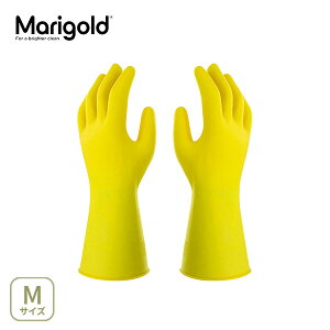 マリーゴールド キッチングローブ Mサイズ イエロー MG-001M 【食器洗い用 ゴム手袋 キッチン用手袋 天然ゴム 皿洗い用 掃除 大掃除 キッチン 人気 ギフト】