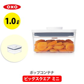 【4/25(木)限定 確率1/2で最大100%Pバック】【送料無料】OXO オクソー ポップコンテナ2 POP2 ビックスクエア ミニ 11233700【保存容器 ストッカー スリム プラスチック 調味料入れ スタッキング プレゼント】