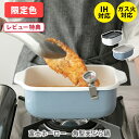 【ブルーグレー 3/1～順次出荷予定】 富士ホーロー 角型天ぷら鍋 （IH対応）【天ぷら鍋 ほうろう 琺瑯 くすみカラー …
