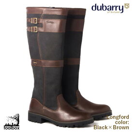 Dubarry（デュバリー）カントリーブーツ正規輸入代理店品【Longford(ロングフォード)・カラー：ブラックxブラウン(黒x茶)】ロングブーツ ゴアテックス 本革 防水 ブーツ 長靴 レインシューズ 雨靴 蒸れない アイルランド 英国 イギリス チェルシーフラワーショー