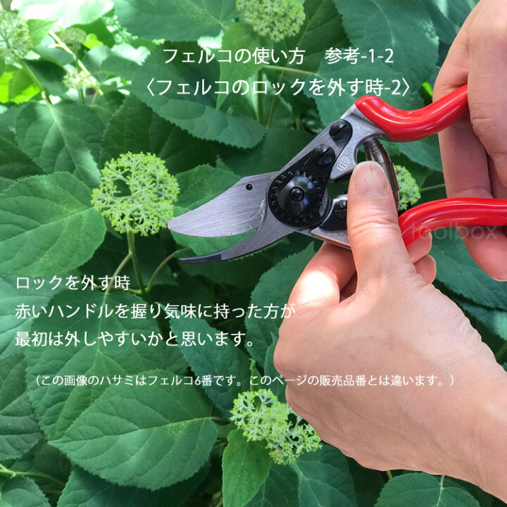 楽天市場 メール便利用で送料無料 日本輸入正規代理店品 左利き用モデル 剪定ばさみ Felco16 フェルコ16 切断能力mm 剪定鋏 園芸用はさみ スイス製 庭道具屋 Toolbox 園芸用品