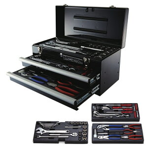 プロ用デラックス工具セット (入数52点)S7000DS機械・自動車・バイク・農機の整備に適した工具セットキーロック式で大切な工具も安心保管できます。スーパーツール SUPERTOOL