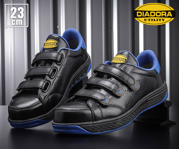 最安値で ディアドラ スニーカー 作業靴 かっこいい おしゃれ DIADORA スニーカー 23.0cm KE-24 ブラック×ブルー ケア KEA  安全靴 5安全靴 - www.kellyellamaz.com